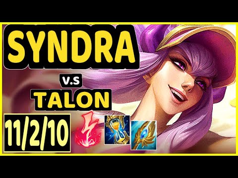 CANNA (SYNDRA) vs TALON - 11/2/10 KDA MID GAMEPLAY - KR Ranked MASTER