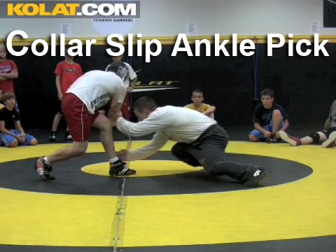 Collar Tie Slip Ankle Pick - Cary Kolat Wrestling Moves