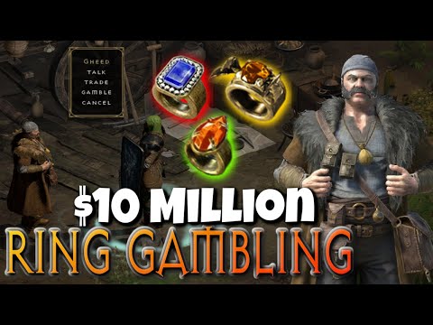 Gambling $10 Million Gold on Rings, Trying for SOJ! (Diablo 2: Resurrected Gambling Highlights)
