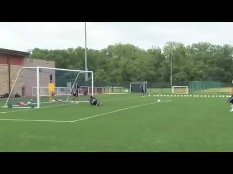 Fußballtraining Torschuss - Flanke mit Torabschluss - Direktabnahme - Soccer Drills