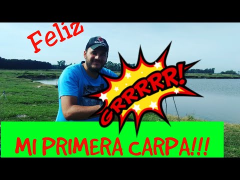 Mi Primera Carpa // pesca en Lugar CAÑUELENCE // (Cava la primavera) MJ-PESCA