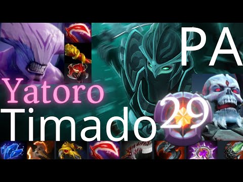 Timado Phantom Assassin vs Yatoro Faceless Void, Mars, Lina - Frost Shield, Fissure - dota2
