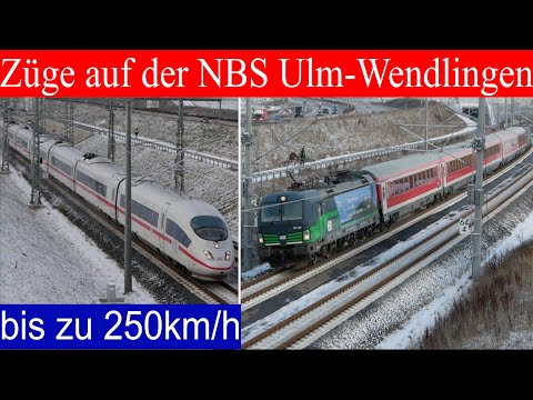 Züge auf der NBS Ulm-Wendlingen | ICE3, ICE4, IRE200 auf der Schwäbischen-Alb | Zügig20
