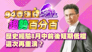 歷史經驗8月中前後短期低檔 這次再重演？