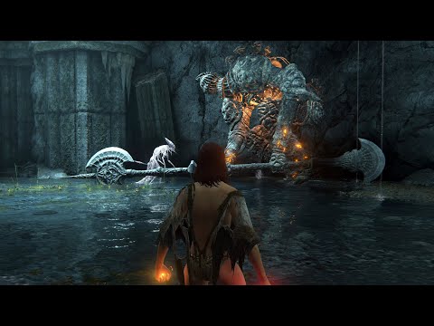 Elden Ring - Kindred of Rot VS Guardian Golem Boss (NG+)