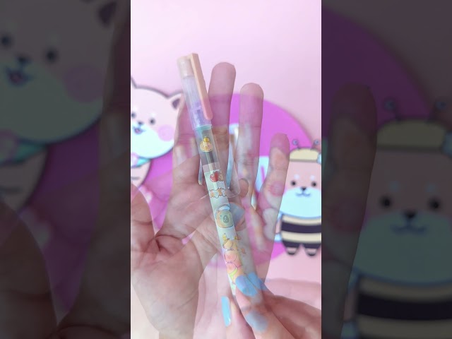 Vídeo relacionado con HJYZY Lindo gato bolígrafo 0,5 mm gel Kawaii bolígrafos anime bolígrafo tinta negra 0,5 mm pegatinas anime 16 unidades