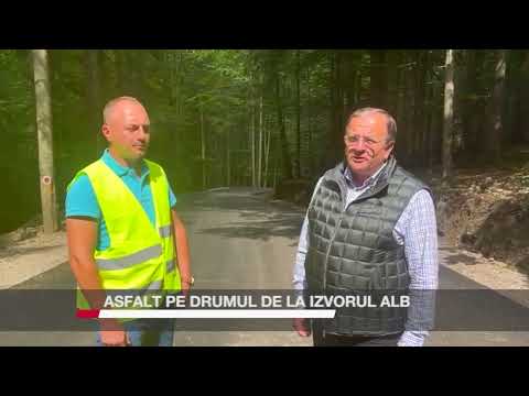Asfalt pe drumul de la Izvorul Alb