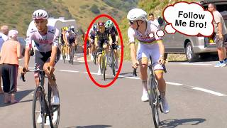 Hubarts getting called over by the commissaire's car during chaotic break formation