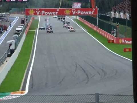 2011 Belgium Formula 1 Grand Prix Race Start