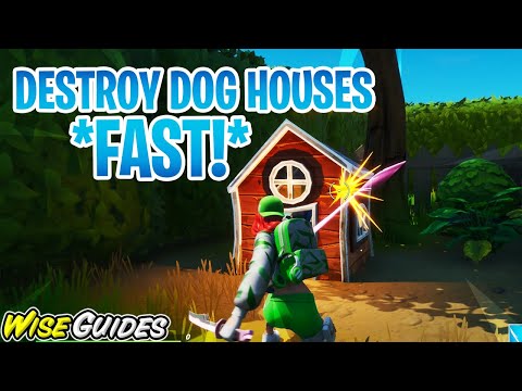 Destroy 3 Dog Houses FAST!!! Fortnite Meowscles' Mischief Week 6