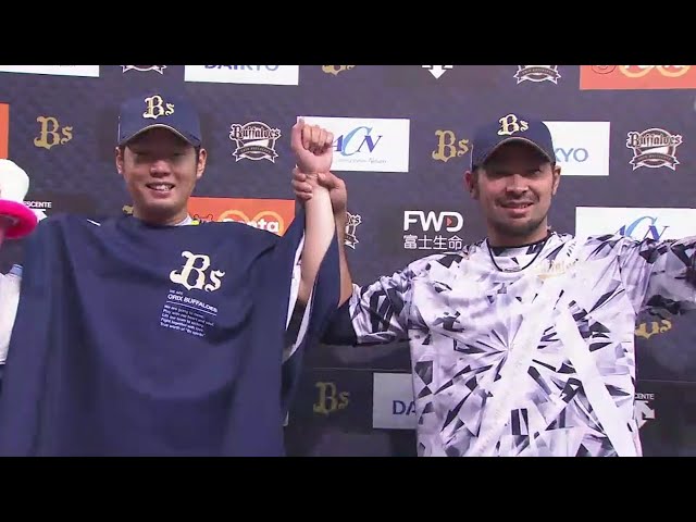 バファローズ・宮崎選手・西投手ヒーローインタビュー 2018/8/10 Bs-M