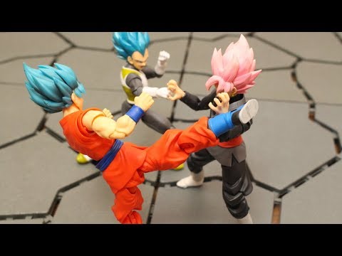 DRAGON BALL STOP MOTION  S.H.Figuarts GOKU BLACK VS SON GOKU AND VEGETA VEGETTO(VEGITO)