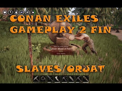 Conan Exiles gameplay 2 Suomi - How to capture slaves / Orjien hankinta (ENG subs)