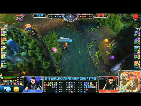 LMHT [21-09-2014] TSM vs SHR CKTG4 Chung Kết Thế Giới Mùa 4 Bảng B