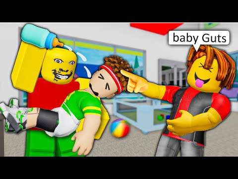 DAD AND SON: GUTS BECAME A BABY?! 👶🍭 | ROBLOX Funny Moments
