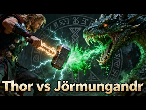 The Epic Battle of Thor vs Jörmungandr | Dark Fantasy Norse Mythology