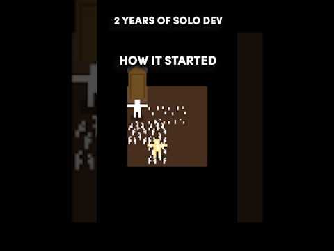 How it started vs how it's going. 2 years of solo game dev