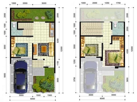  Denah  Rumah  8x15  Dengan 3 Kamar  Tidur  Sekitar Rumah 