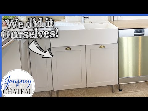 Building a CUSTOM SINK CABINET for a chateau, DIY KITCHEN MAKEOVER - Journey to the Château, Ep. 84