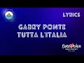 LYRICS | GABRY PONTE - TUTTA L'ITALIA | SAN MARINO EUROVISION 2025