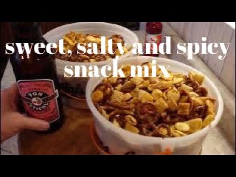 Sweet, Salty and Spicy Snack Mix