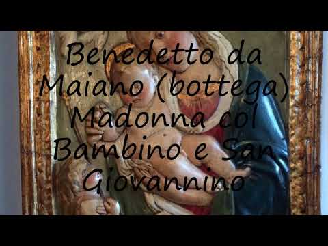 How to say Benedetto da Maiano (bottega) Madonna col Bambino e San Giovannino in English?