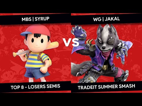 TradeIT - wG | Jakal (Wolf) Vs. MBS | Syrup (Ness) - Top 8 - Losers Semis - SSBU