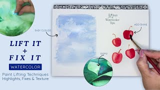 Watercolor Lifting Techniques for Beginners | Easy Fixes, Highlights & Texture Tips