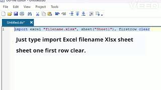 Download the video "Import Excel file into #stata #datamanagement"