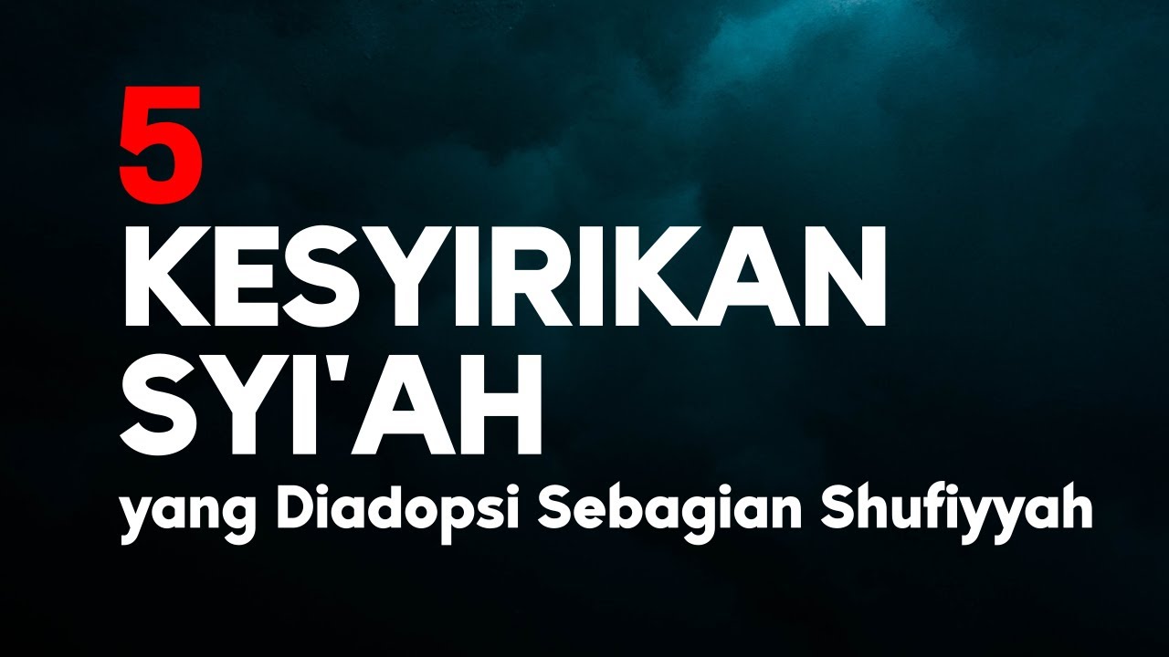 5 Kesyirikan Syi’ah yang Diadopsi Sebagian Shufiyyahhttps://youtu.be/pmdVM2gowRM…