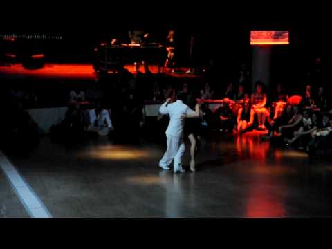  Sebastian Missé  and  Andrea Reyero  are  dancing  to  the  tango  "  Un Tango Y Nada Mas  "