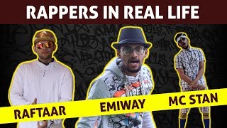 Rappers in Real Life | Emiway Bantai | Raftaar | Divine | MC Stan | Gully Boy | Funcho Entertainment video