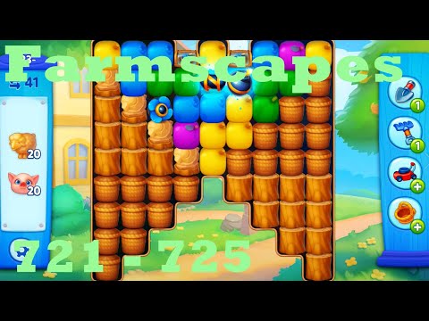 Farmscapes Level 721 - 725 HD Gameplay Walkthrough |  3 - match game | android | ios | pc | app