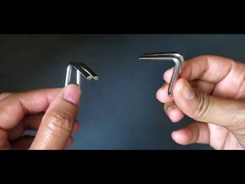 BRAIN TEASER in 30 seconds :VV/DOUBLE V Shape: METAL PUZZLE TWISTER 04