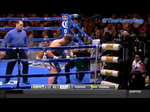 Andrey Fedosov KOs Lenroy Thomas with a body shot