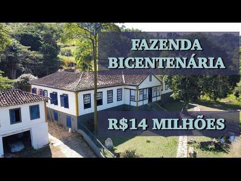 FAZENDA BICENTENÁRIA À VENDA EM RIO PRETO - MINAS GERAIS - FAZENDA HISTÓRICA