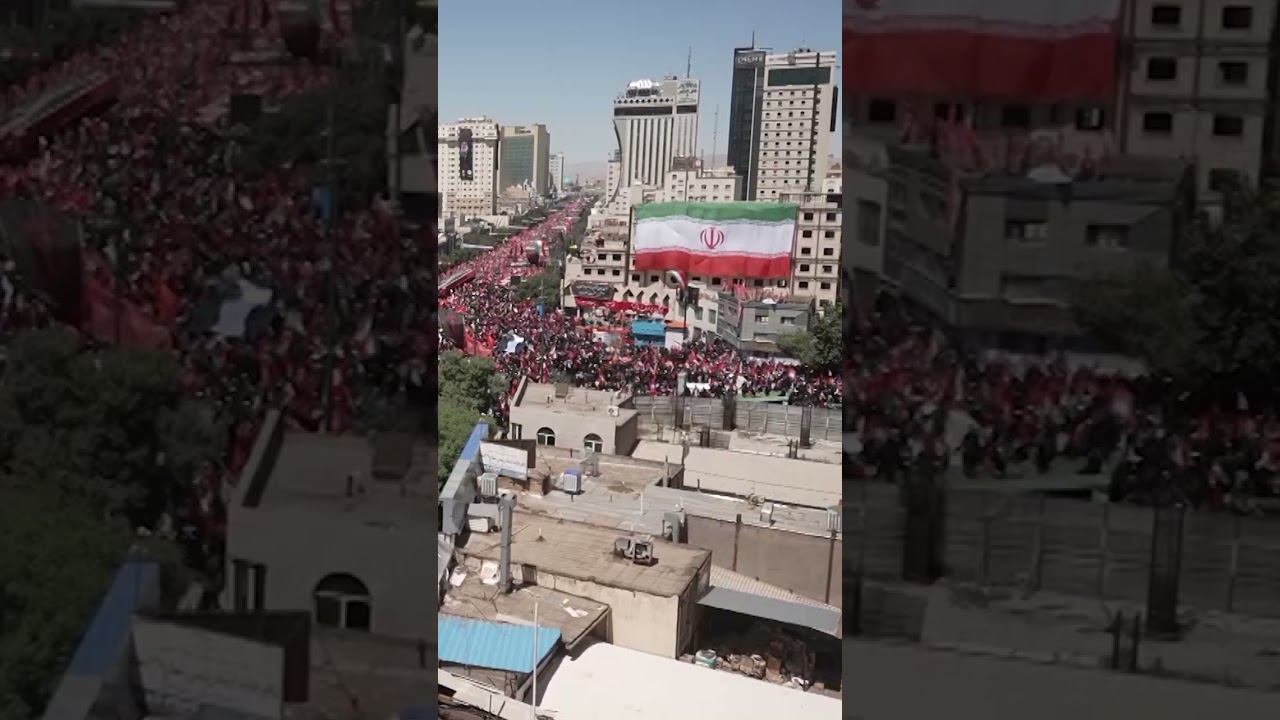 Video | Large crowds gather in Iran ahead of Khamenei burial