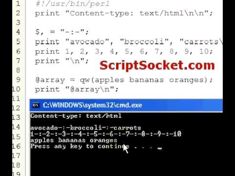 Perl Tutorial 108 - Output Field Separators