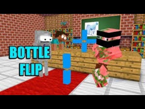 Escola Monstro - Desafio Da Garrafa parte 1 e parte 2 - minecraft animaçao
