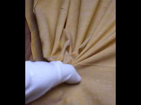 Chambray Brown Khadi Cotton 92 GSM Handwoven Fabric — video