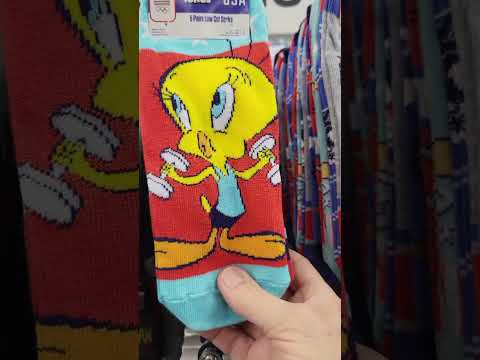 TWEETY BIRD SOCKS - LOONEY TUNES CARTOON CHARACTER FUN - 5 PAIR FOR $5 - SHOPPING AT FIVE BELOW