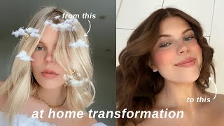 i box dyed my hair brown at home.. | BLONDE TO BRUNETTE TRANSFORMATION