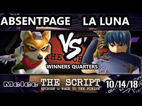The Script - CLN | AbsentPage (Fox) Vs. MSF | La Luna (Marth) Smash Melee Winners Quarters