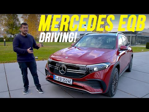 Mercedes EQB 350 AWD driving REVIEW new 7-seater EV SUV