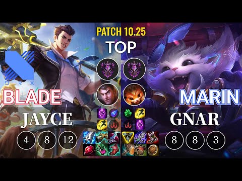 DRX Blade Jayce vs MaRin Gnar Top - KR Patch 10.25