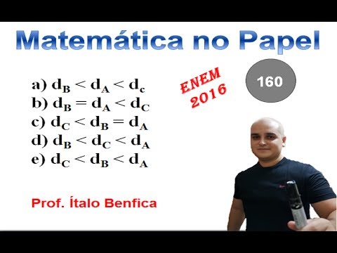 Mathematics ENEM 2016 - Question 160 - Absolute density (d) is the ratio between the mass of a body