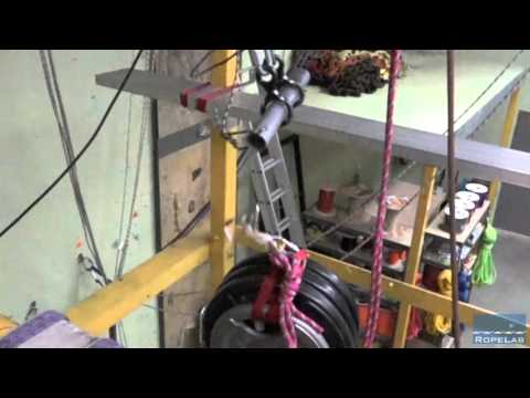 Carabiner: Back-clipped around hand rail 2