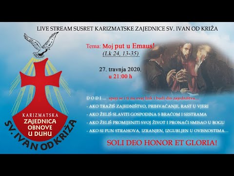 Moj put u Emaus! Lk 24, 13-35 (YouTube live stream)