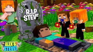 STEVE IS DEAD?? Minecraft LIFE of ALEX & STEVE