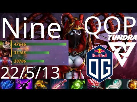 Nine Queen of Pain vs Tinker, Medusa, Mars - Tundra vs OG g1 DPC EU dota2